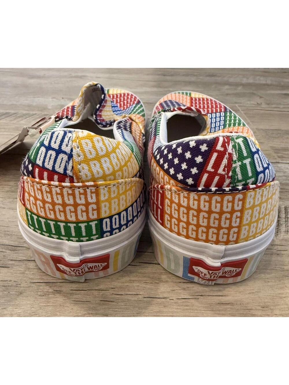 Brand New Vans LGBTQ+ Pride Rainbow Classic Slip-On Shoes Mens 8 Women's 9.5 - Picture 3 of 8